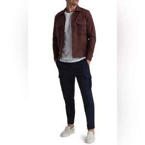REISS Kimchi Linen Blend Button Down‎ Shirt Jacket Men's M